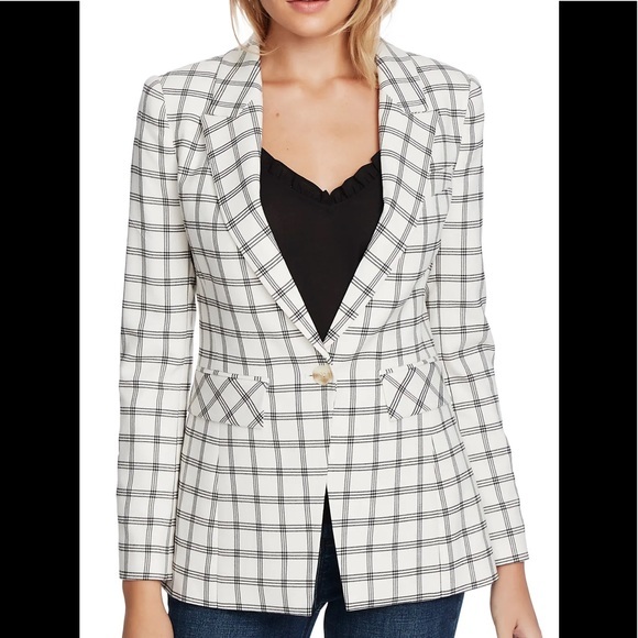 1.STATE Windowpane Check Blazer - Picture 3 of 3